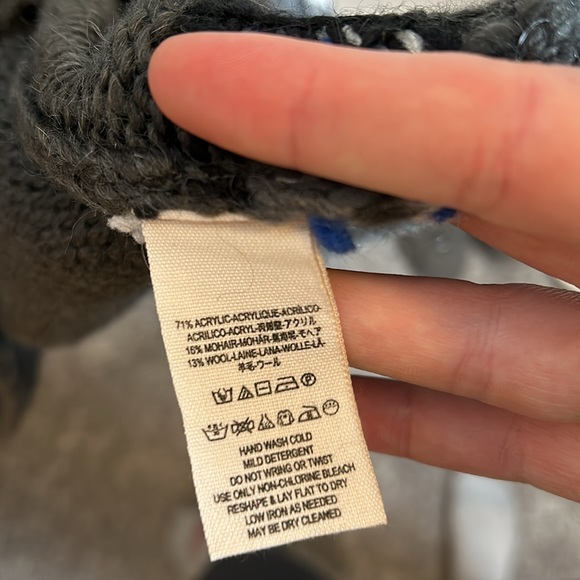 Free People Frosted Fair Isle Nordic Knit Mohair Blend Long Cardigan Sweater - Picture 8 of 8